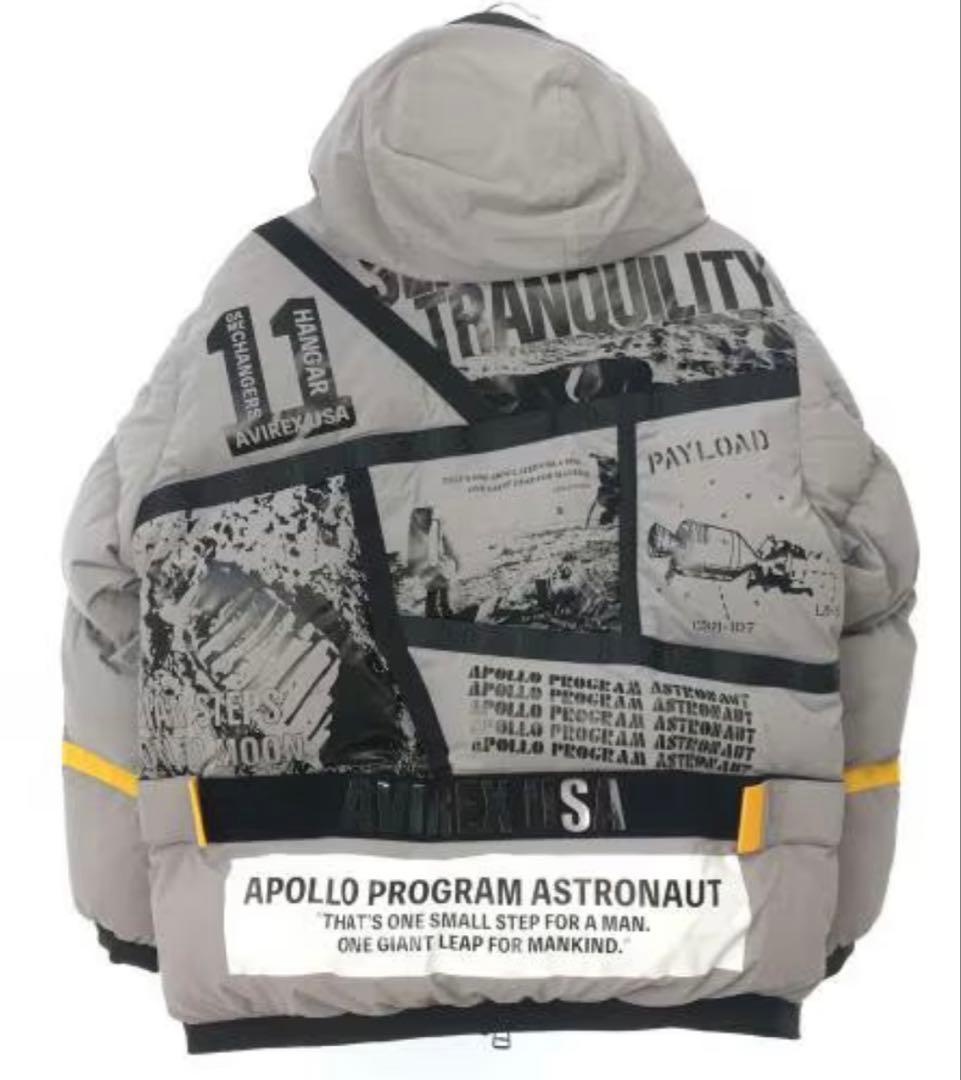【AVIREX】APOLLO DOWN JACKETシルバー sizeL