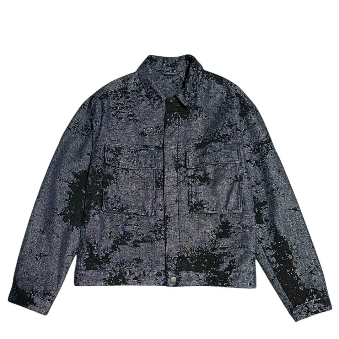 美品　ZARA ジャガード デニム セットアップ ジャケット パンツ 上下セット