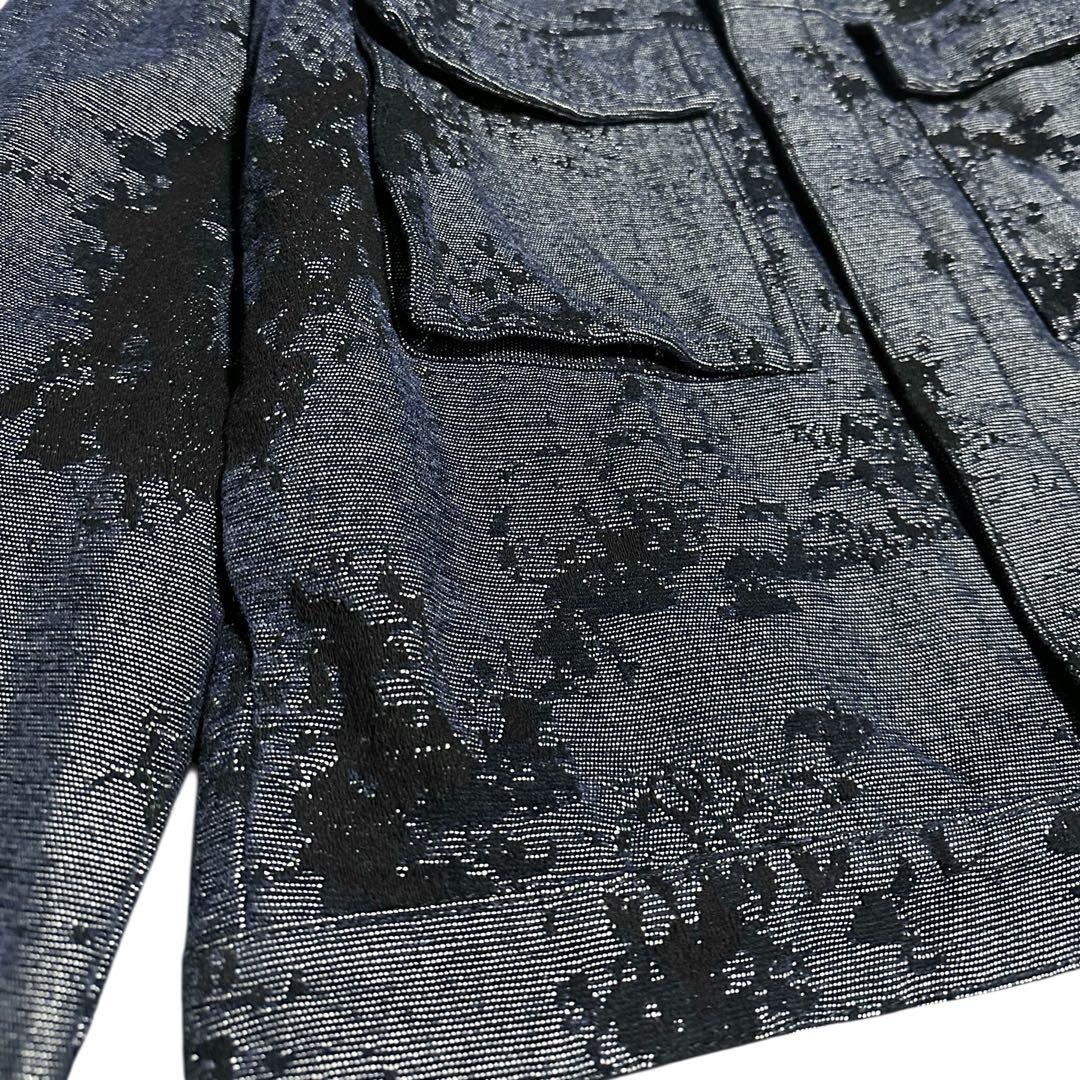 美品　ZARA ジャガード デニム セットアップ ジャケット パンツ 上下セット