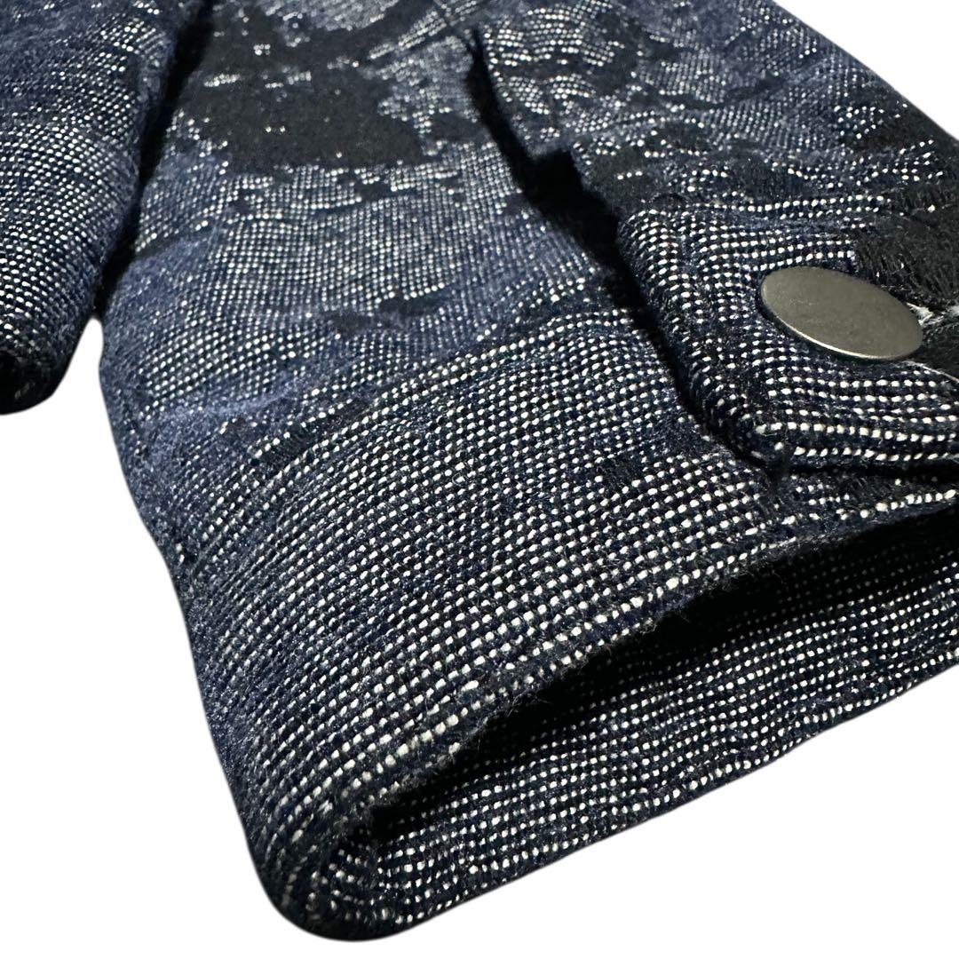 美品　ZARA ジャガード デニム セットアップ ジャケット パンツ 上下セット