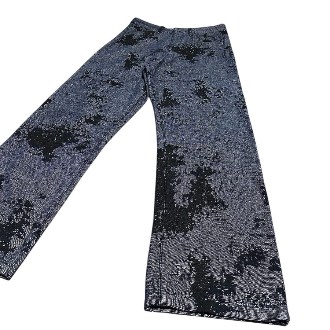 美品　ZARA ジャガード デニム セットアップ ジャケット パンツ 上下セット