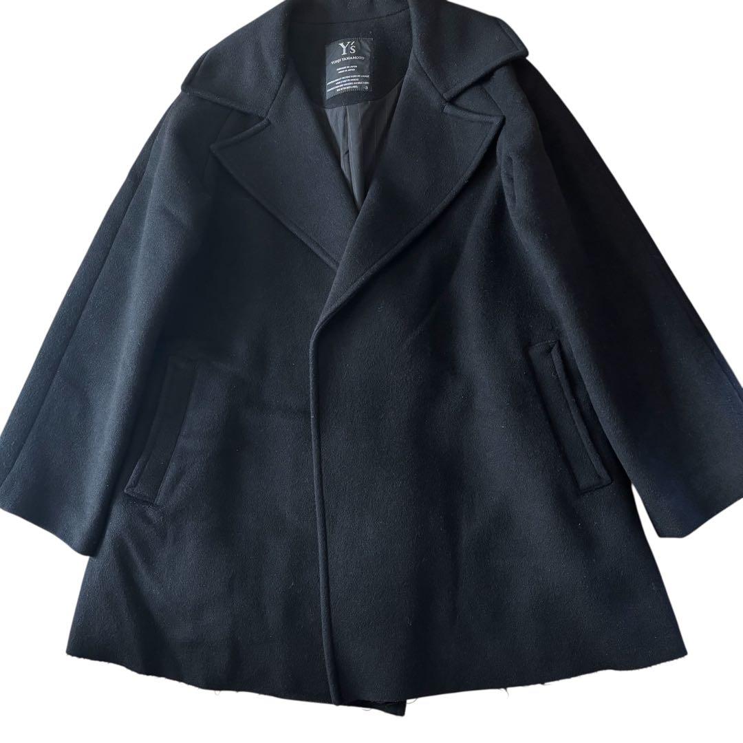 ジャケット・アウター Y's yohji yamamoto wool gown coat BLK 3