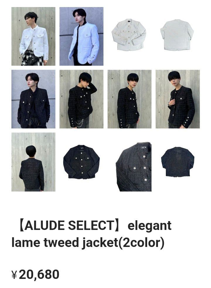ALUDE アルード 韓国 ツイード ジャケット 完売品 Y2K