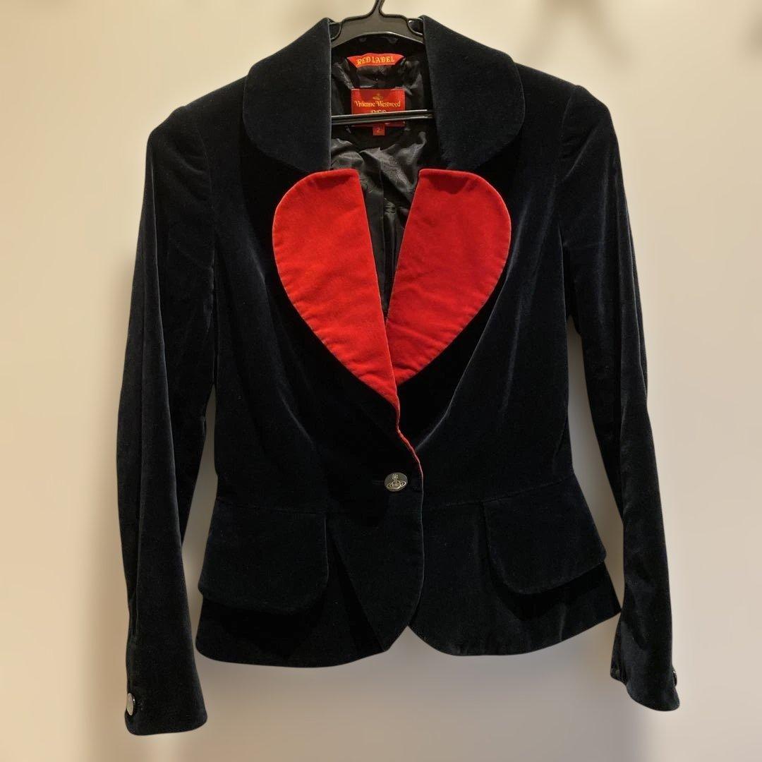 Vivienne Westwood RED LABEL ラブジャケットベロア赤黒