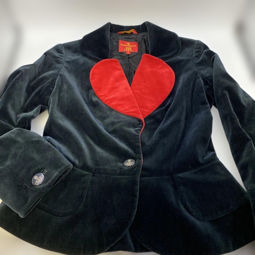 Vivienne Westwood RED LABEL ラブジャケットベロア赤黒