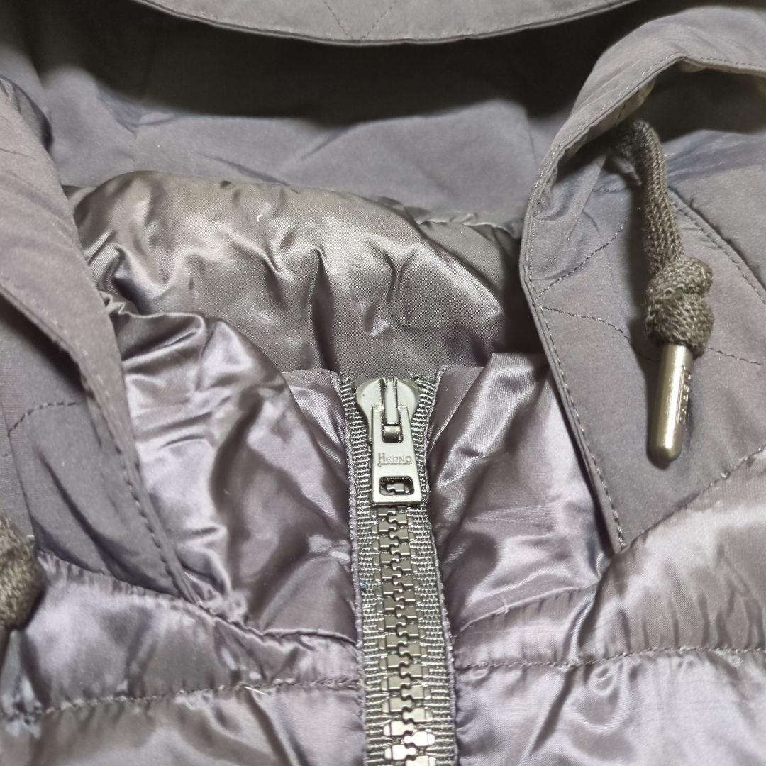 HERNO ヘルノ ダウンベスト フード付 ブラック メンズ 50