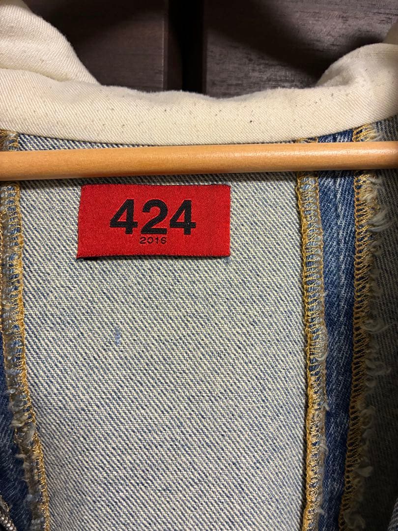 424 クロップド　デニム　フードジャケット