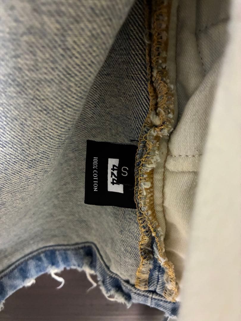 424 クロップド　デニム　フードジャケット