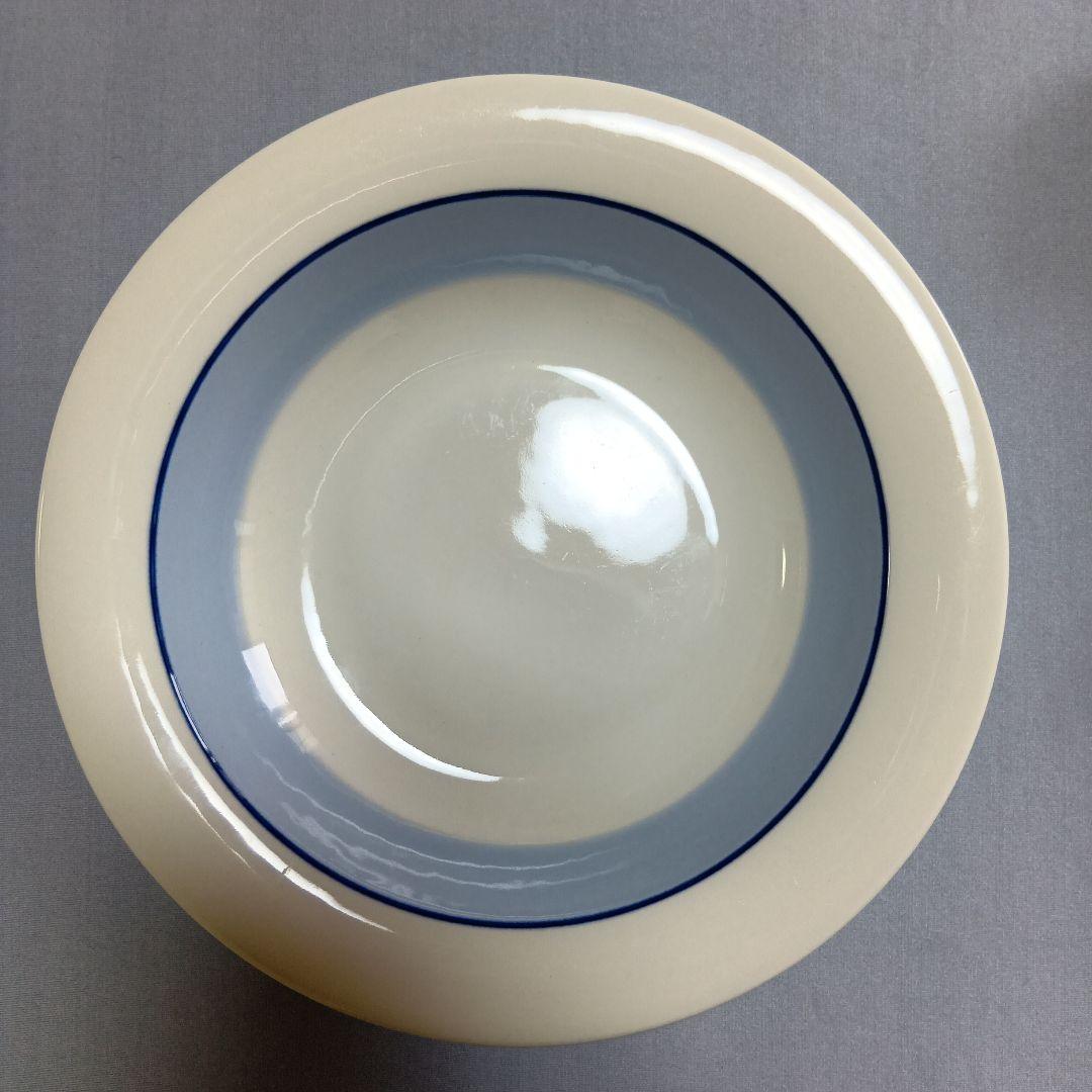 アラビアARABIAホワイトとブルーのスープ皿6枚セット