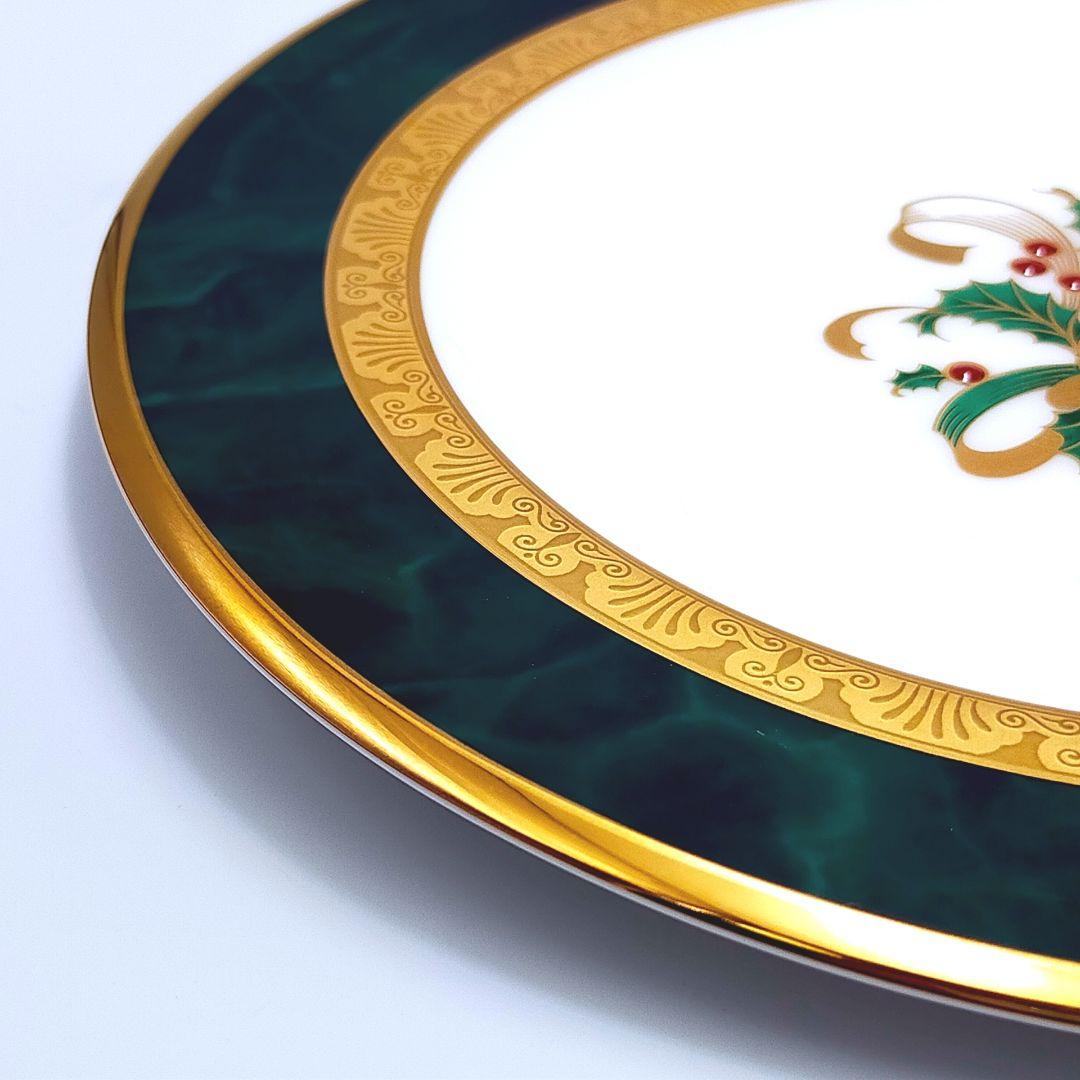 ​【廃盤希少】ノリタケ フィッツジェラルド クリスマスプレート 2枚 ペア