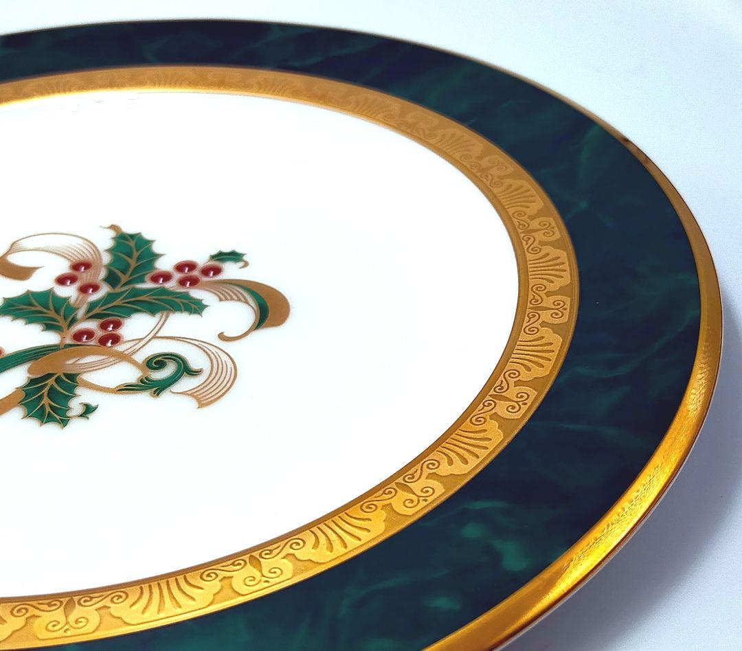 ​【廃盤希少】ノリタケ フィッツジェラルド クリスマスプレート 2枚 ペア