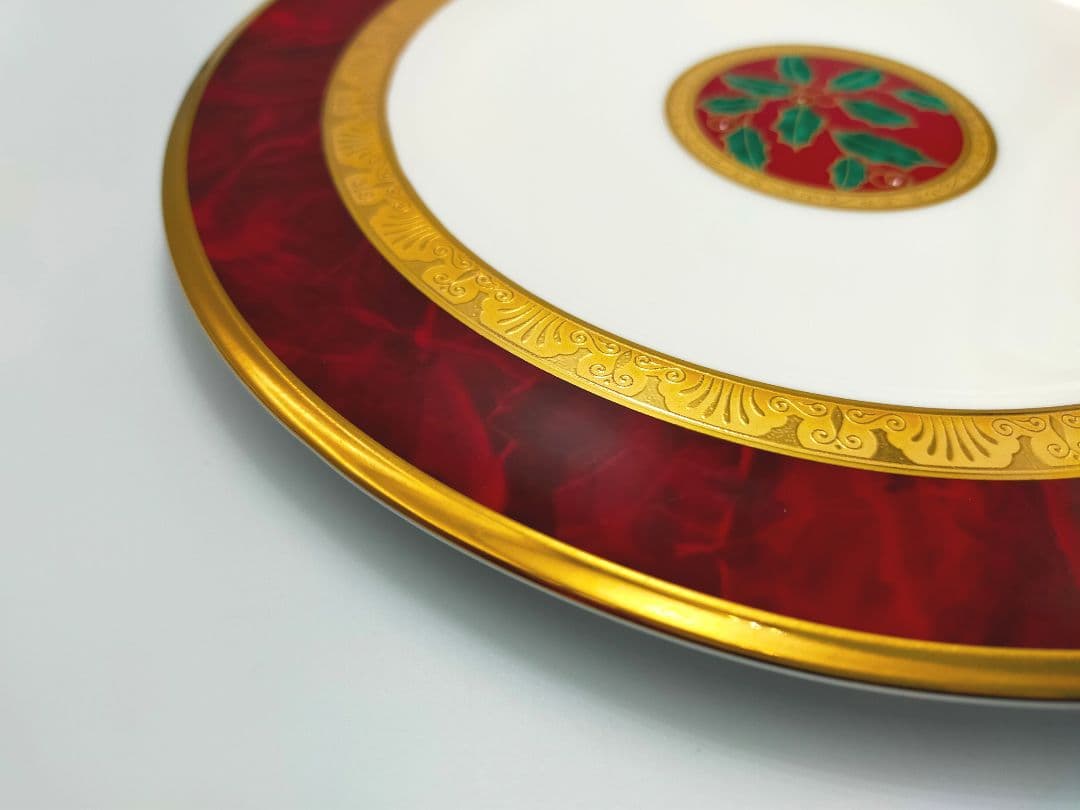 ​【廃盤希少】ノリタケ フィッツジェラルド クリスマスプレート 2枚 ペア