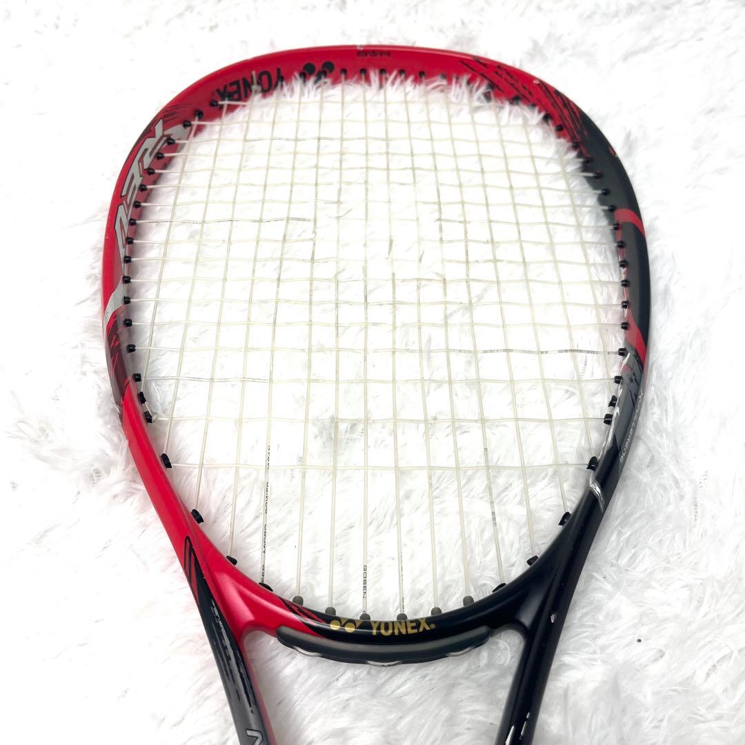 【美品】ヨネックス ナノフォース8v REV カスタムフィット ソフトテニス 赤