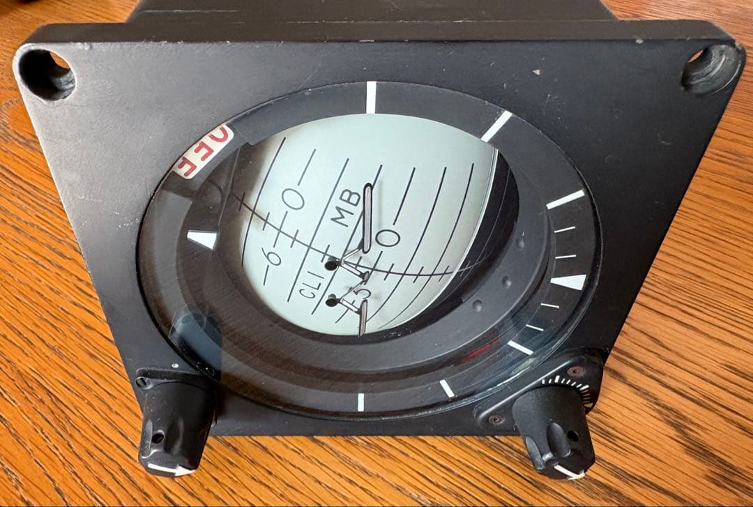 航空機用気圧計 -6から0MB