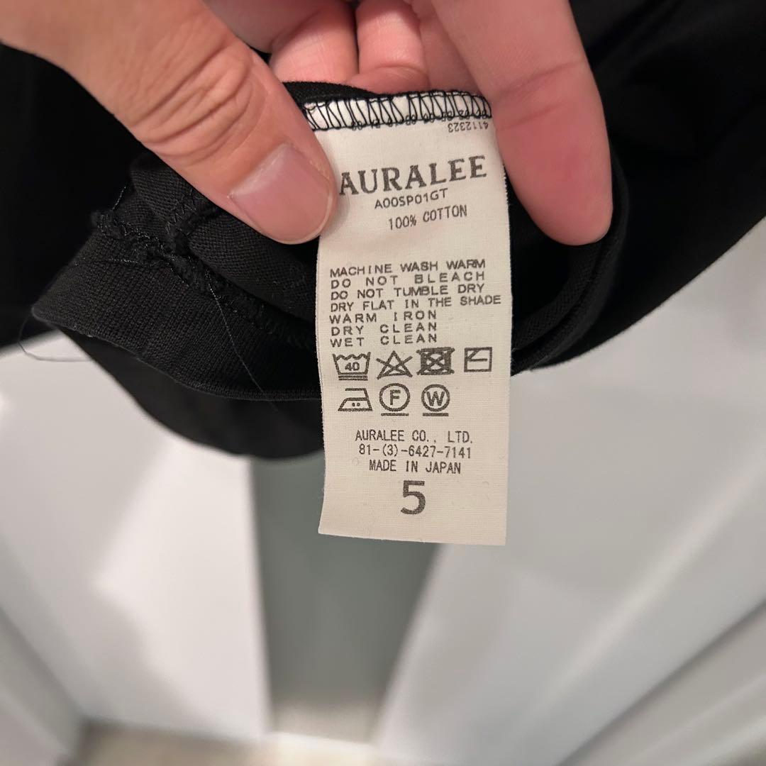 AURALEE ブラック長袖カットソー サイズ5