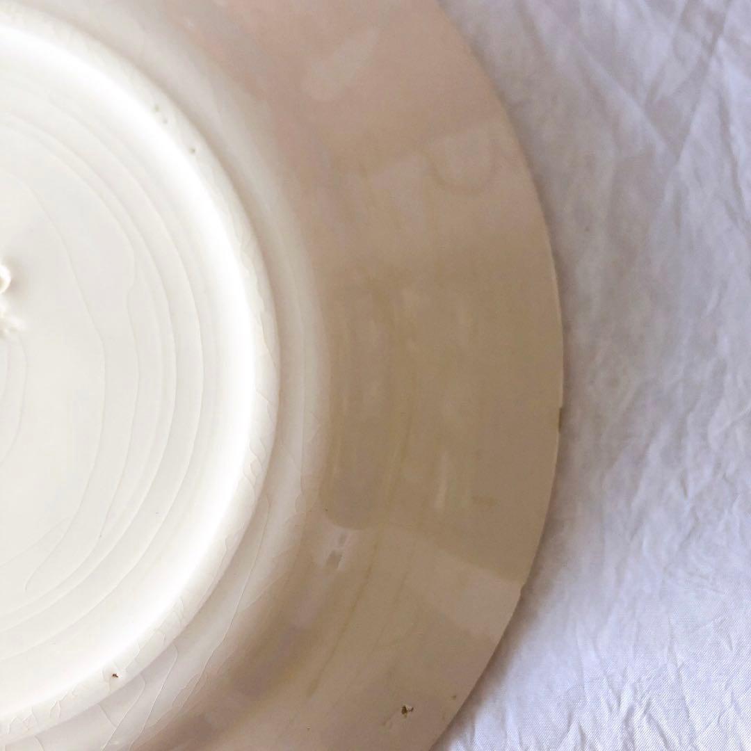 クレイユエモントロー HOUX 柊柄　平皿 A フランスアンティーク食器