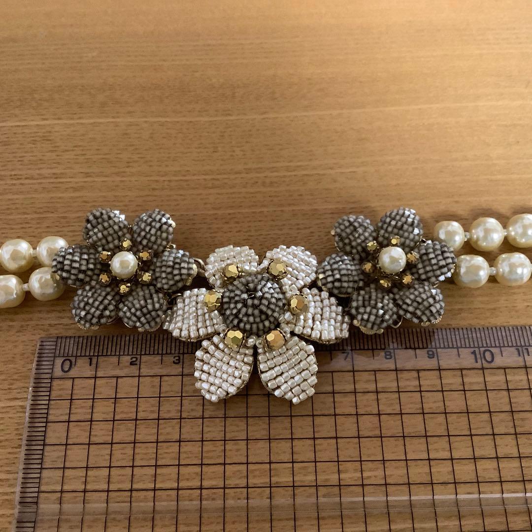 ミリアムハスケル　バロックパール　フラワーネックレス　美品