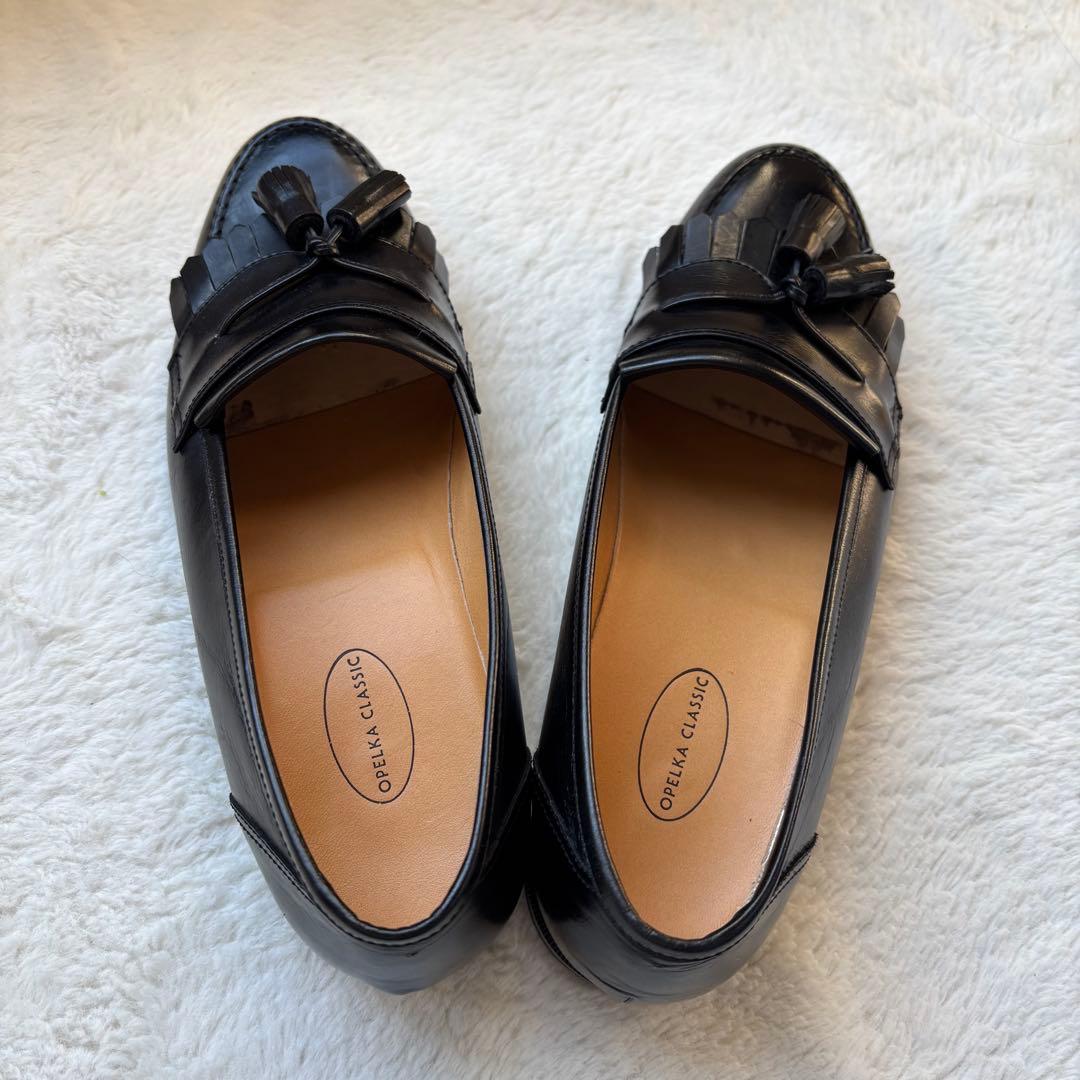 OPERA CLASSIC フリンジ タッセル ローファー 25 革靴 黒