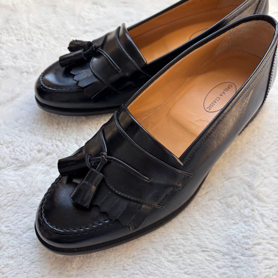 OPERA CLASSIC フリンジ タッセル ローファー 25 革靴 黒