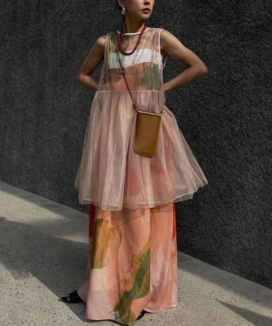 3WAY MARGOT GEL ART DRESS アメリヴィンテージ