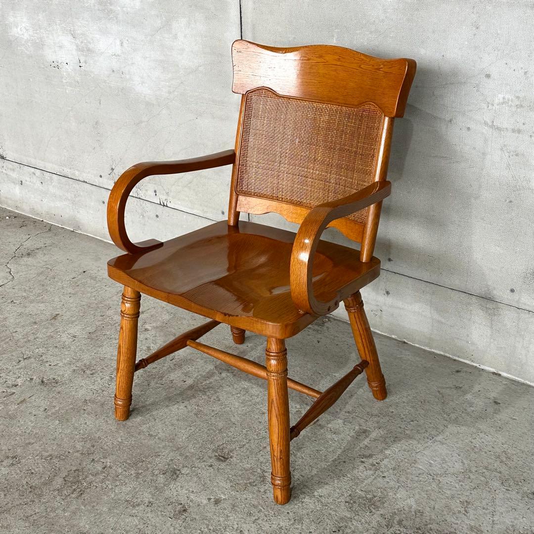 ✿柏木工✿ KASHIWA ダイニングチェア 木の温もりと籐の粋な調べ