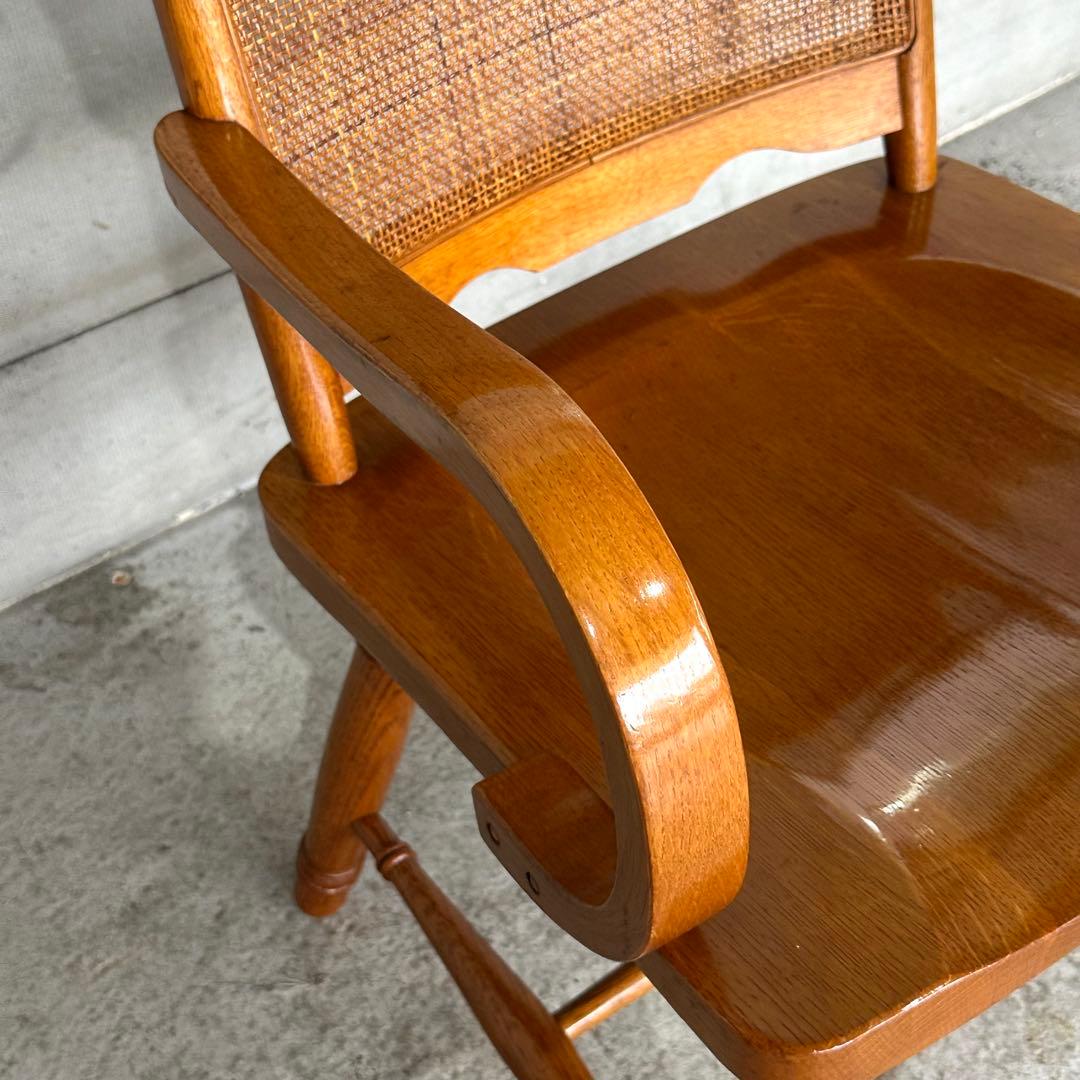 ✿柏木工✿ KASHIWA ダイニングチェア 木の温もりと籐の粋な調べ