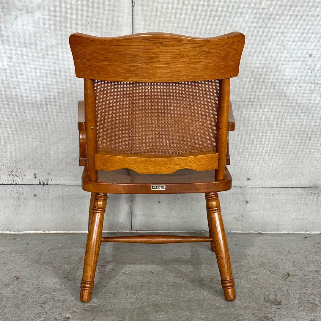 ✿柏木工✿ KASHIWA ダイニングチェア 木の温もりと籐の粋な調べ