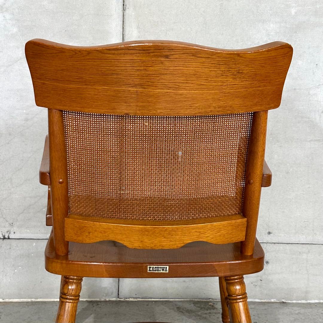 ✿柏木工✿ KASHIWA ダイニングチェア 木の温もりと籐の粋な調べ