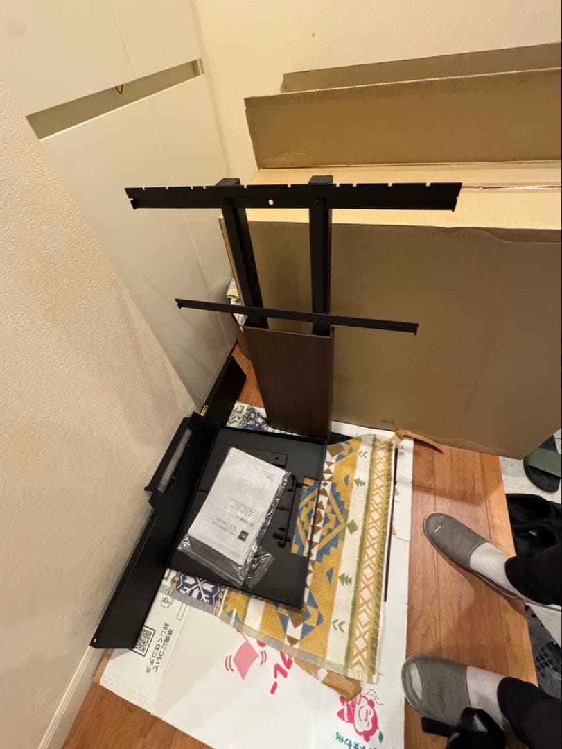 EQUALSWALLV3 LOW TYPE テレビスタンド 棚版二つ付き