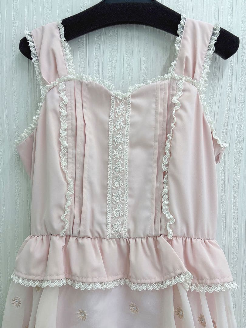 Flowers on the waterワンピース ピンク