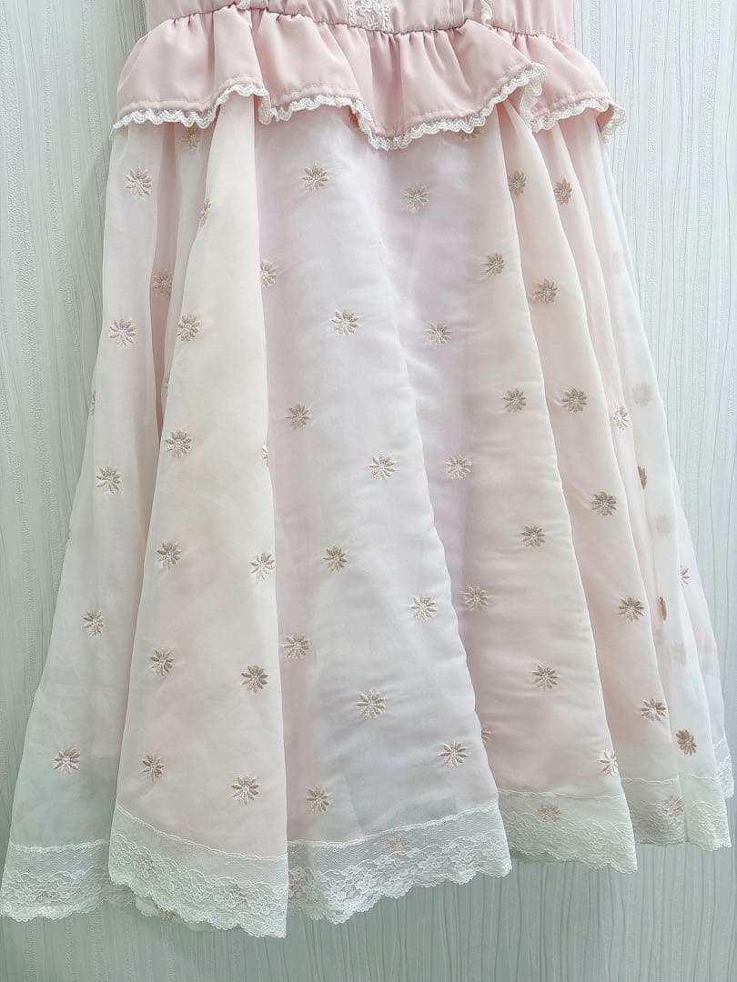 Flowers on the waterワンピース ピンク