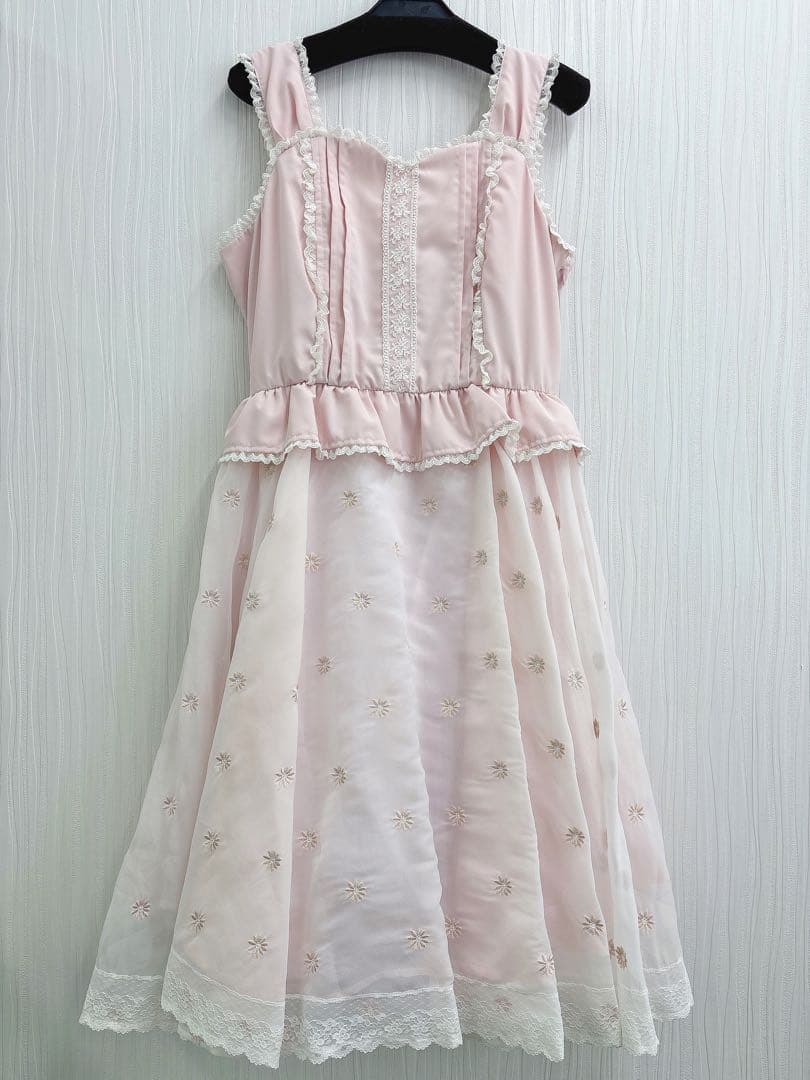 Flowers on the waterワンピース ピンク