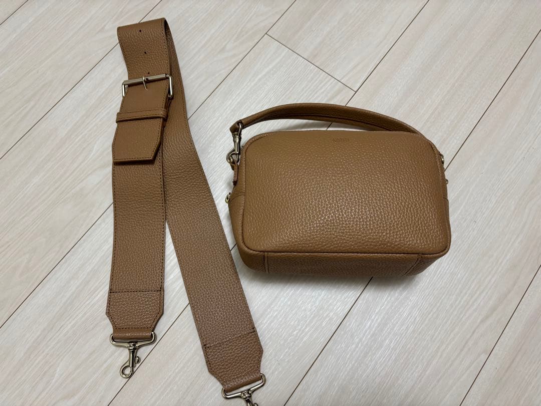 【ほとんど未使用】ch!iiibag ワイドベルトボストン キャメル