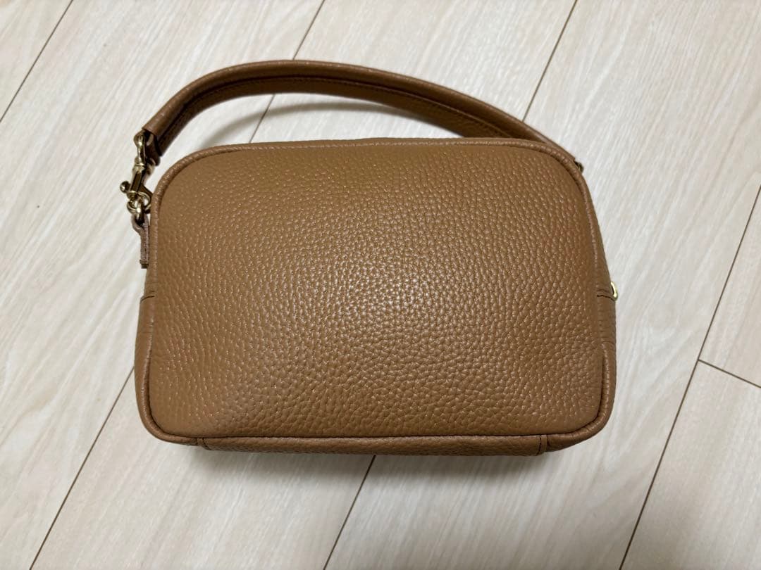 【ほとんど未使用】ch!iiibag ワイドベルトボストン キャメル