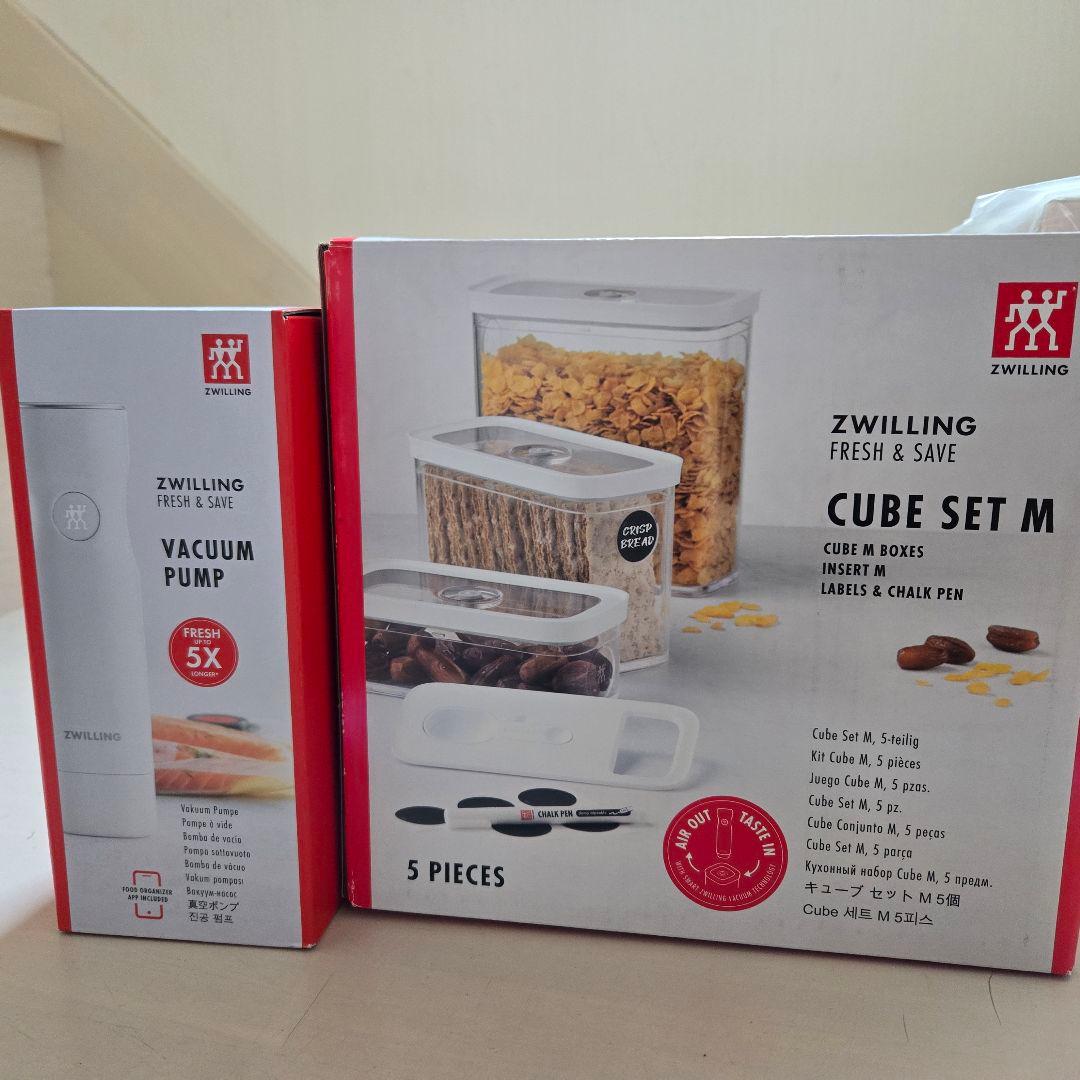 ZWILLING ツヴィリング 真空ポンプ CUBE SET M 5ピース