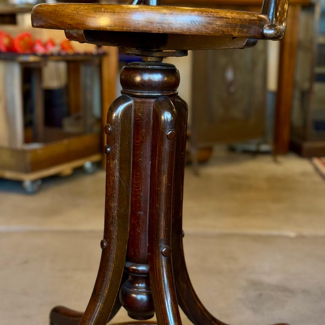 1920s Fischel ベントウッド 昇降式ハイチェア (チェコ製)