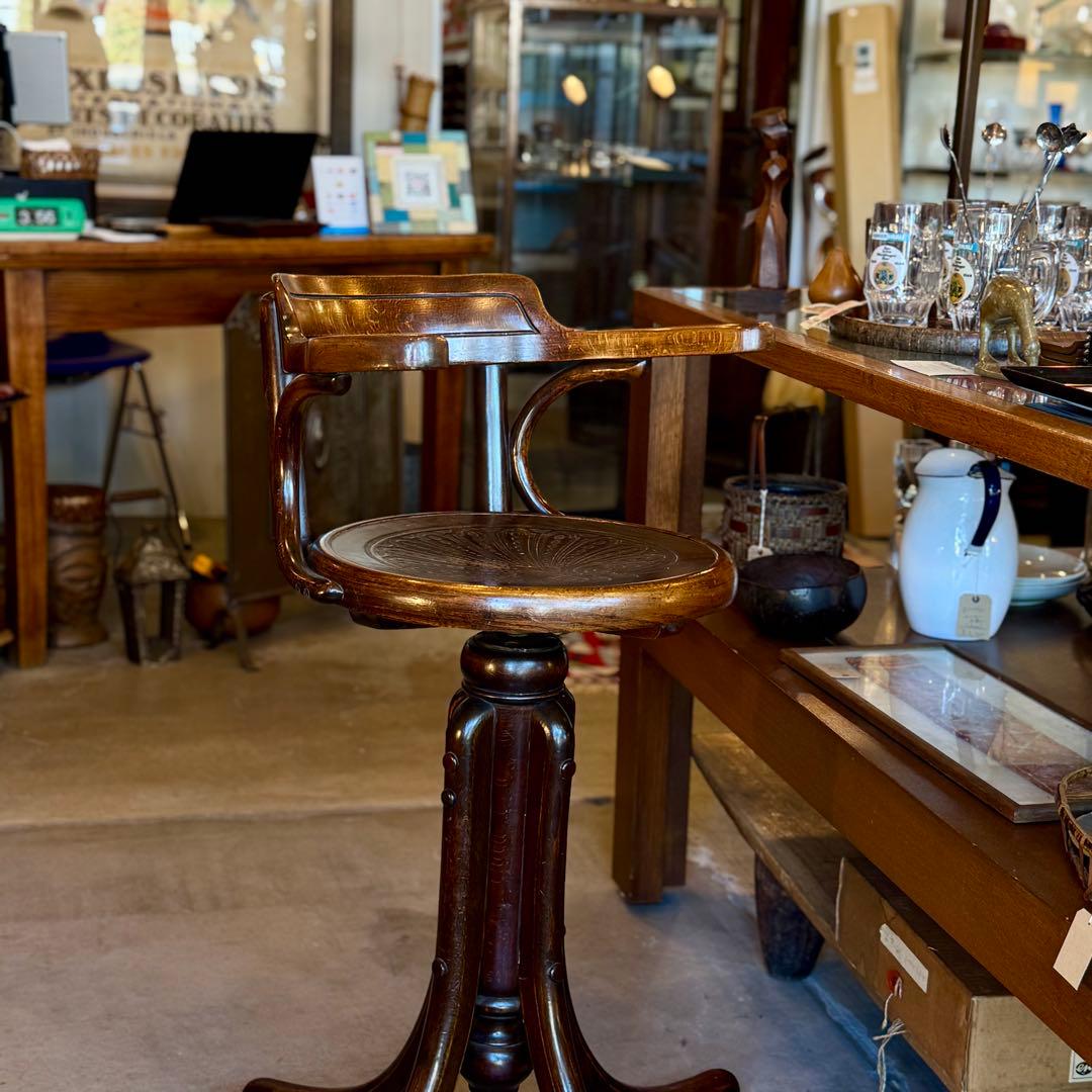 1920s Fischel ベントウッド 昇降式ハイチェア (チェコ製)