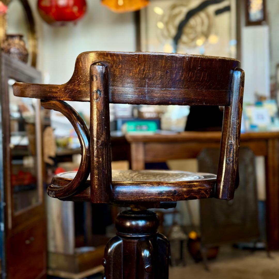 1920s Fischel ベントウッド 昇降式ハイチェア (チェコ製)