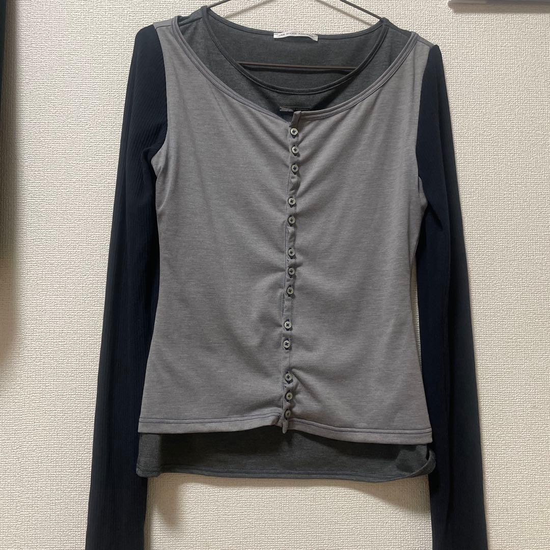 litmus Jan solvie assembly レイヤードトップス　グレー