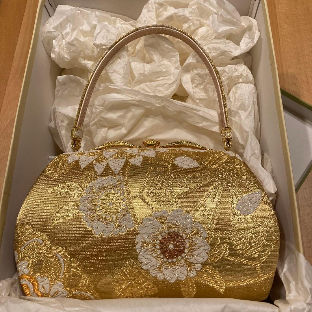 振袖向けフォーマルバッグ ゴールド 美品