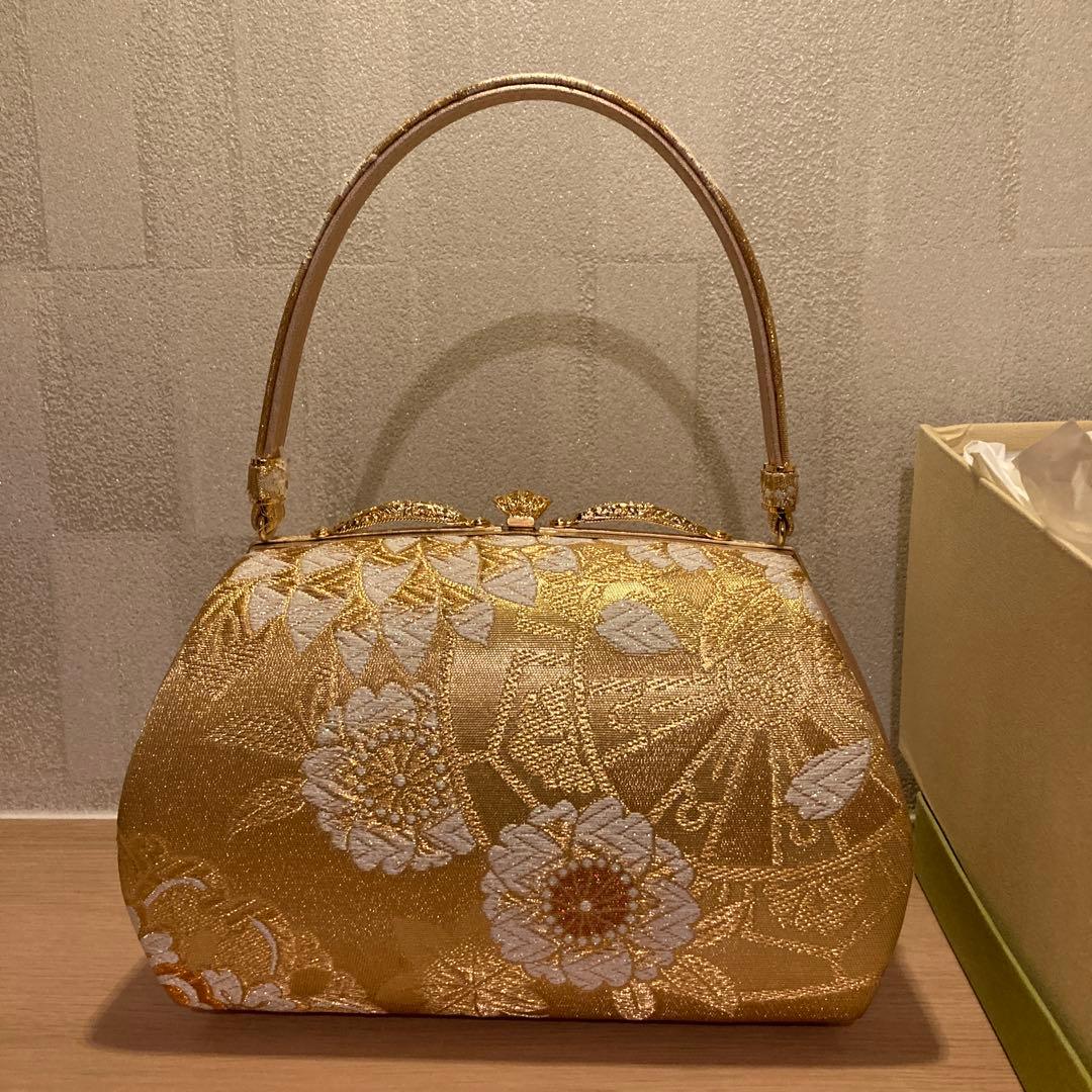 振袖向けフォーマルバッグ ゴールド 美品