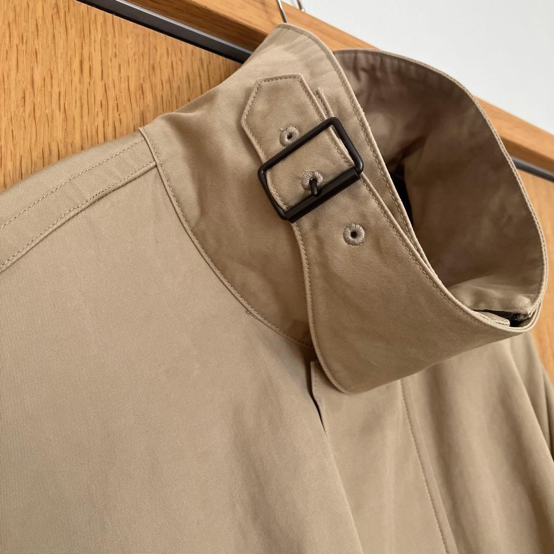 【美品】イレーヴ　ハイカウントコットンギャバジンポンチョ　サイズF ベージュ