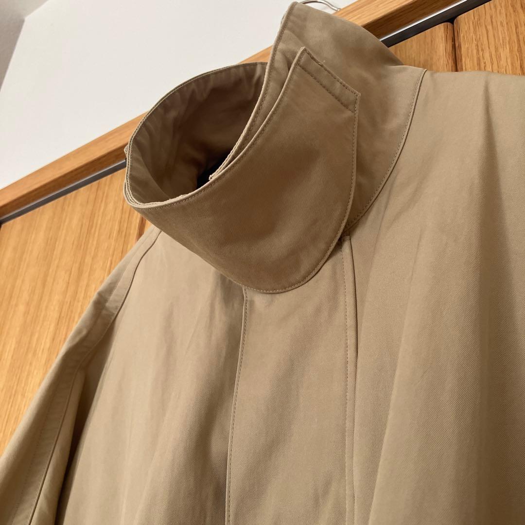 【美品】イレーヴ　ハイカウントコットンギャバジンポンチョ　サイズF ベージュ