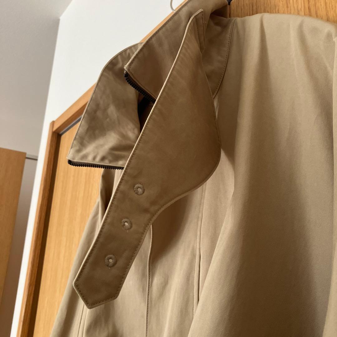 【美品】イレーヴ　ハイカウントコットンギャバジンポンチョ　サイズF ベージュ