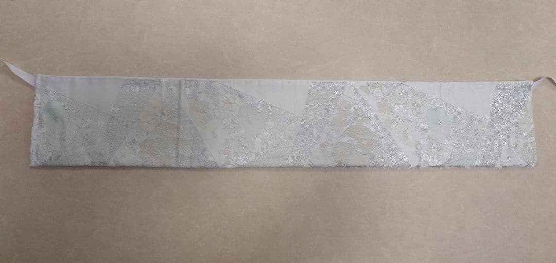 七五三　ハーフ成人式　ジュニア帯　大人用袋帯からの作り帯　1点物　銀白系