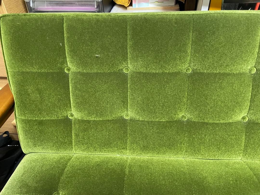 うず　カリモク60 Kチェア2シーター モケットグリーン　おまけ付