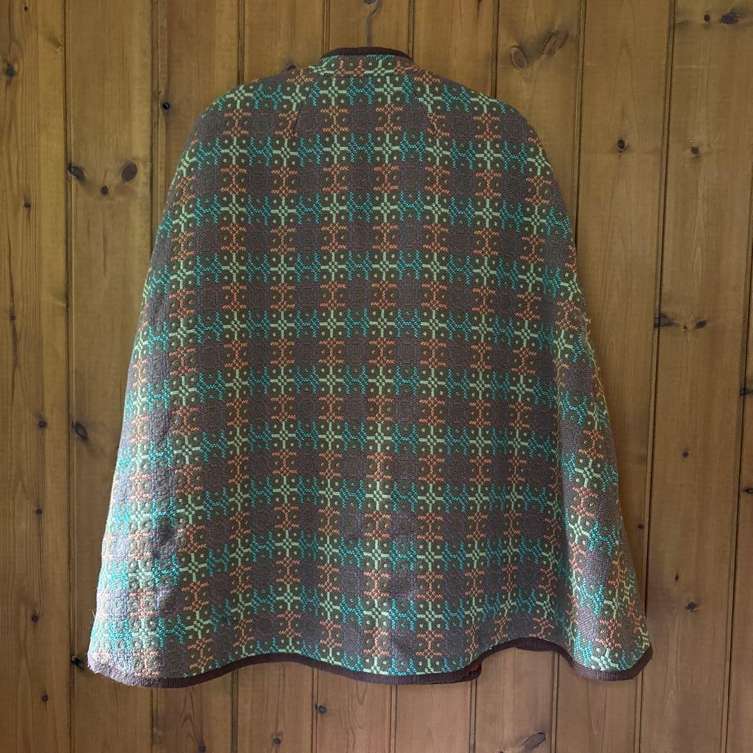 60sビンテージ/Real Welsh Tapestry ケープコート ポンチョ