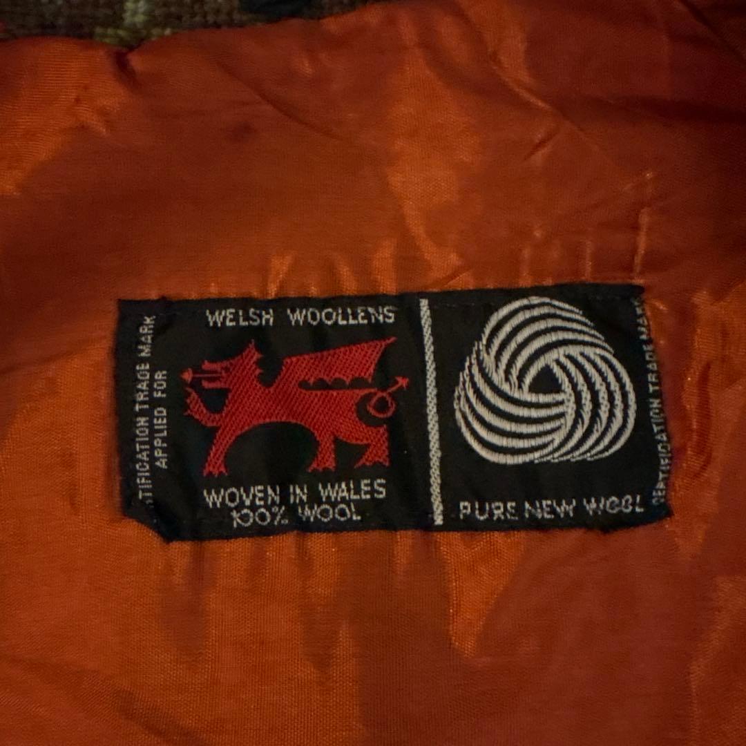 60sビンテージ/Real Welsh Tapestry ケープコート ポンチョ