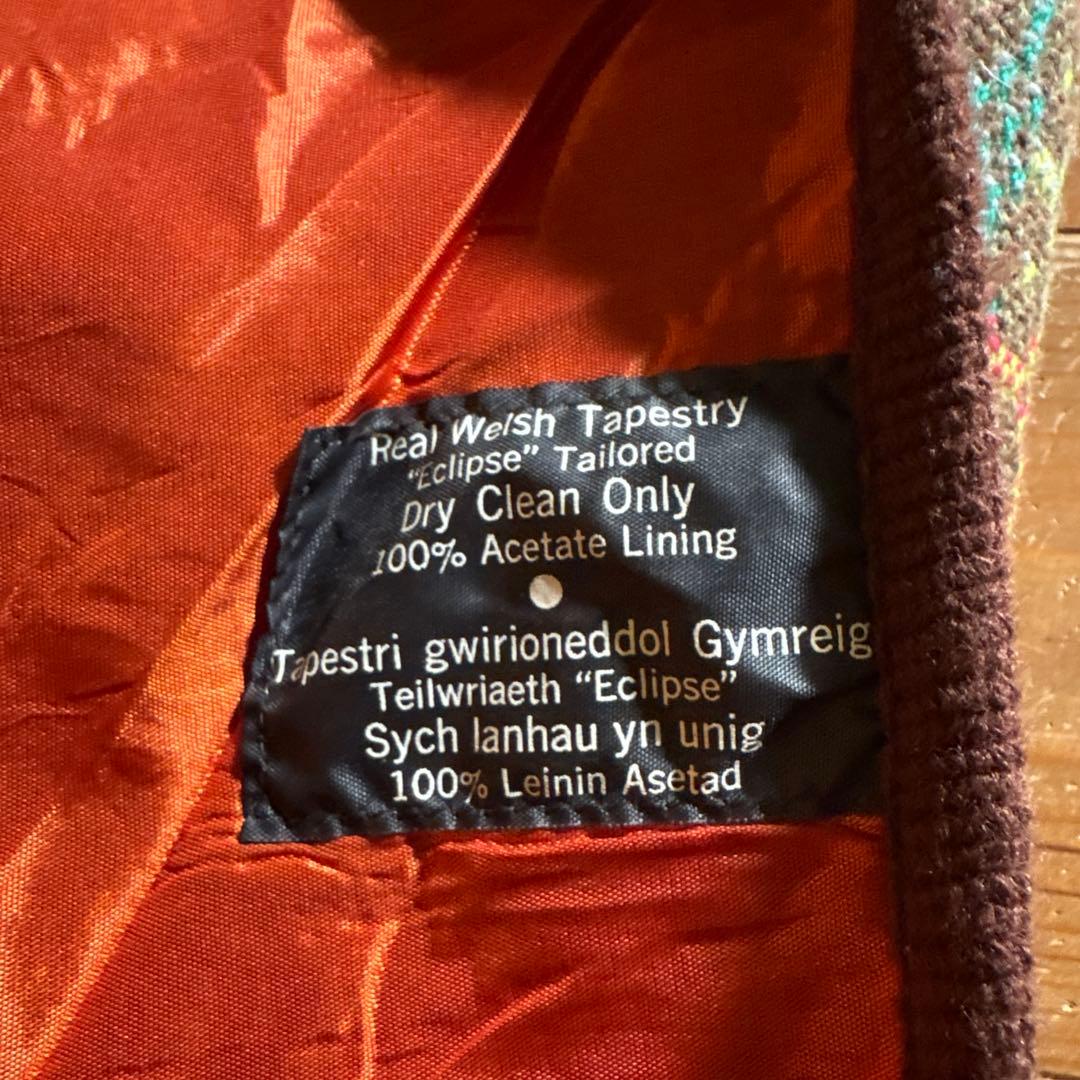 60sビンテージ/Real Welsh Tapestry ケープコート ポンチョ