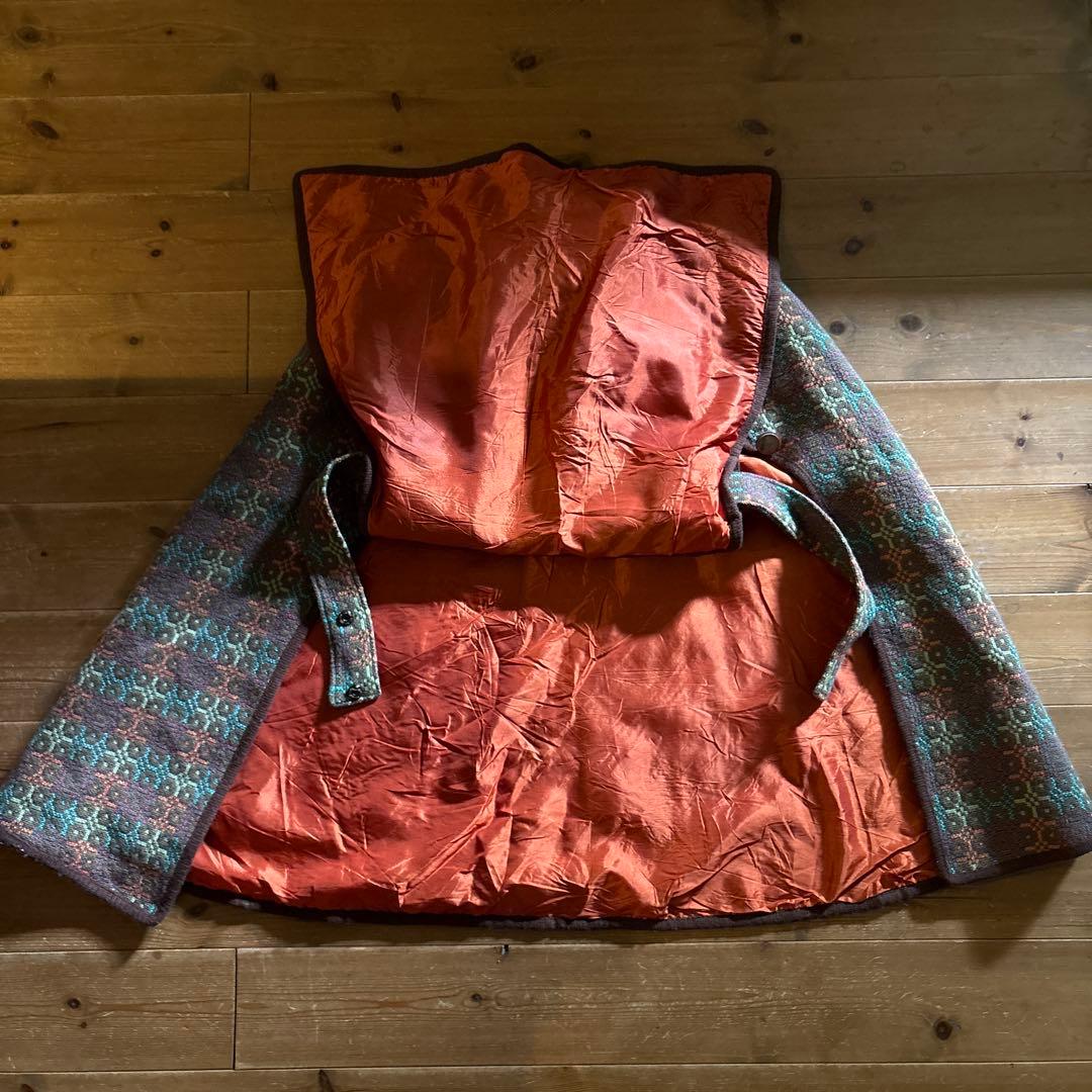60sビンテージ/Real Welsh Tapestry ケープコート ポンチョ